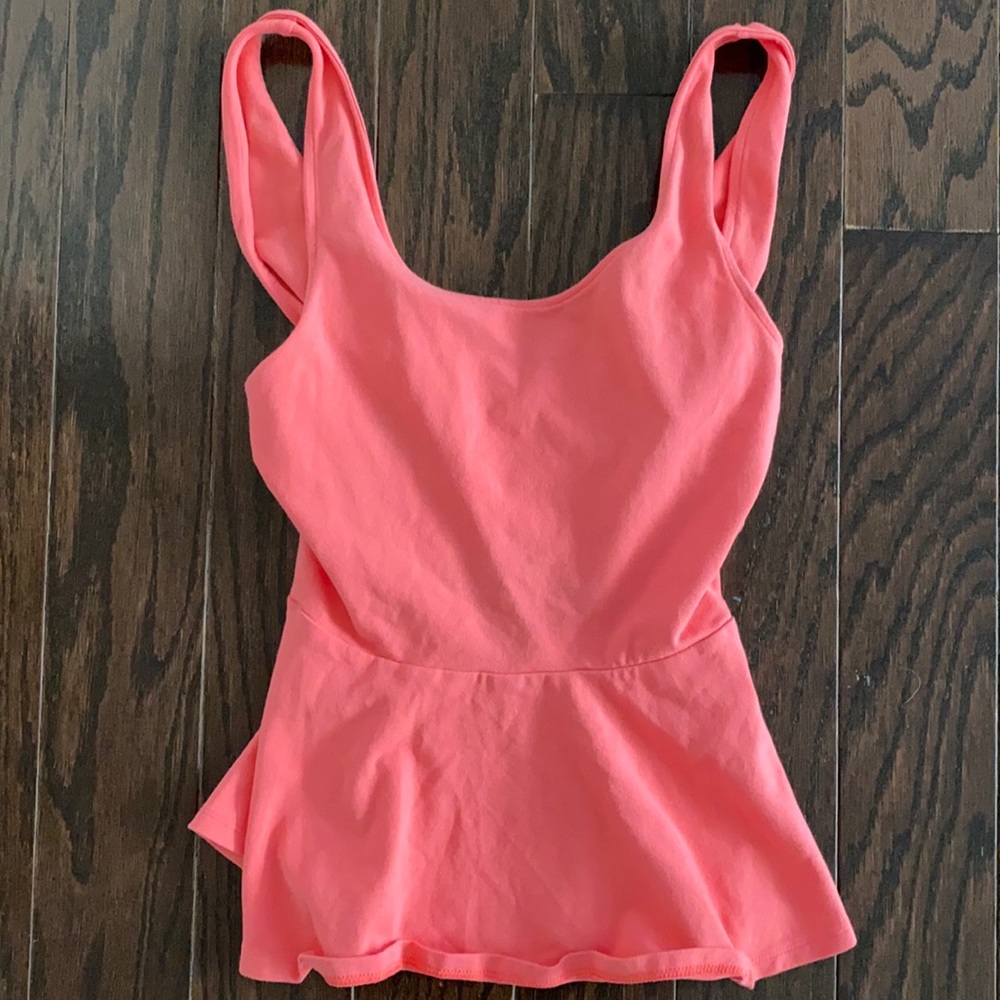 Express XS coral peplum Tank